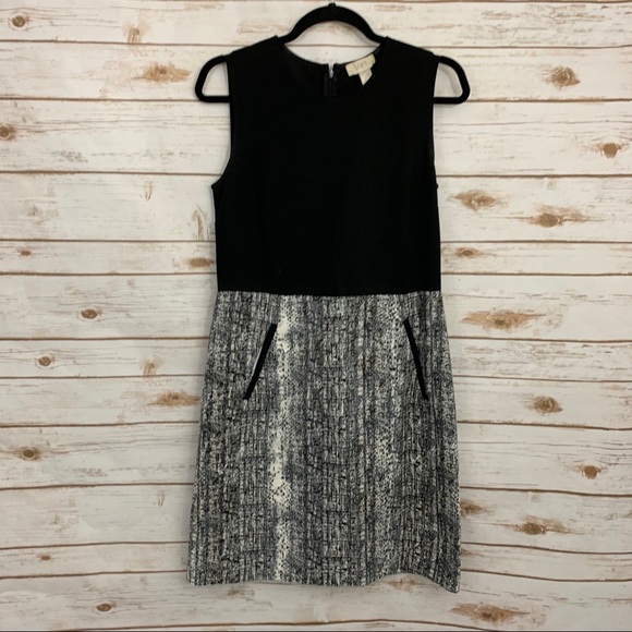 LOFT Dresses & Skirts - Loft Black Pattern Sleeveless Sheath Dress Career